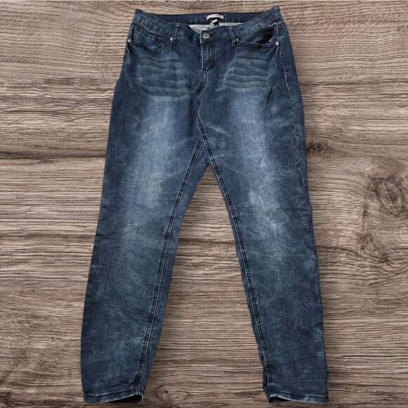 Bongo Y2K Dark Full Stretch Low Rise Skinny Jeans - Picture 1 of 6
